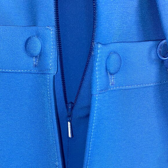 Teri Jon by Rickie Freeman blue collared cape dress - Picture 5 of 13